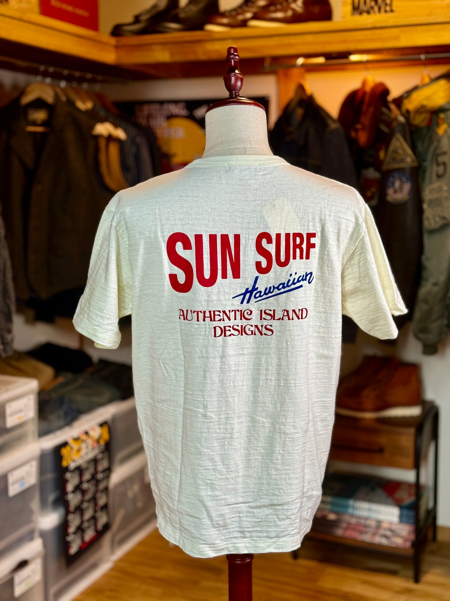 SUN SURF サンサーフ スラブヤーン 半袖 プリント Tシャツ ロゴ SS79378