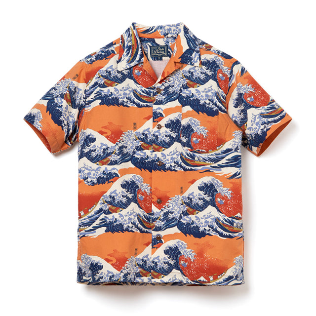 STUDIO D'ARTISAN 45th Thirty-six Views of Mount Fuji Aloha Shirt [SP-092]