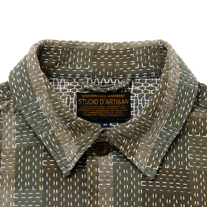STUDIO D’ARTISAN ダルチザン NORAGI ARMY SASHIKO 長袖シャツ【5718】