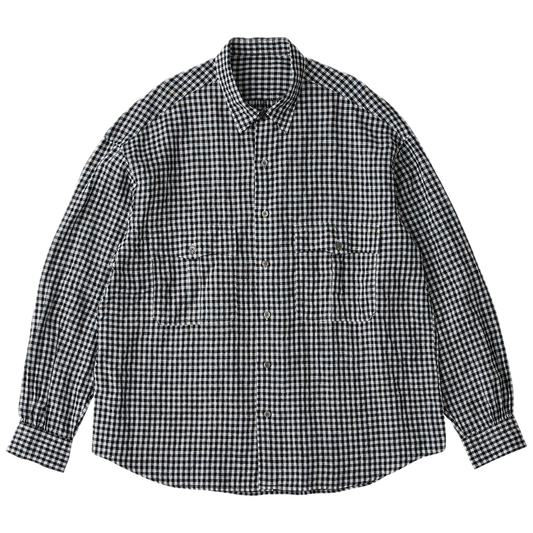 PORTER CLASSIC ポータークラシック ROLL UP LINEN GINGHAM CHECK SHIRT pc-016-3978