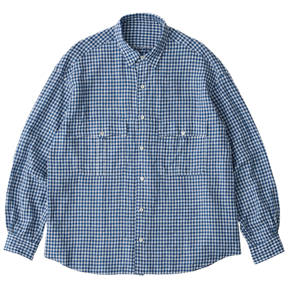 PORTER CLASSIC ポータークラシック ROLL UP LINEN GINGHAM CHECK SHIRT pc-016-3978