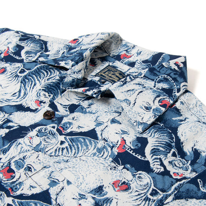 STUDIO D'ARTISAN 45th Indigo Hundred Pig Aloha Shirt [SP-091]