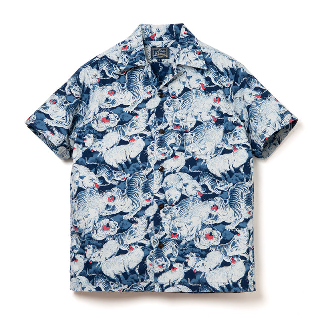 STUDIO D'ARTISAN 45th Indigo Hundred Pig Aloha Shirt [SP-091]