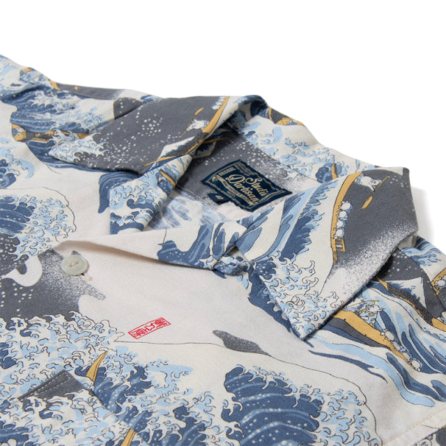 STUDIO D'ARTISAN 45th Thirty-six Views of Mount Fuji Aloha Shirt [SP-092]