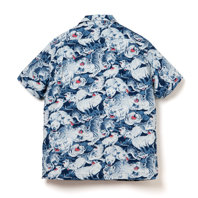 STUDIO D'ARTISAN 45th Indigo Hundred Pig Aloha Shirt [SP-091]