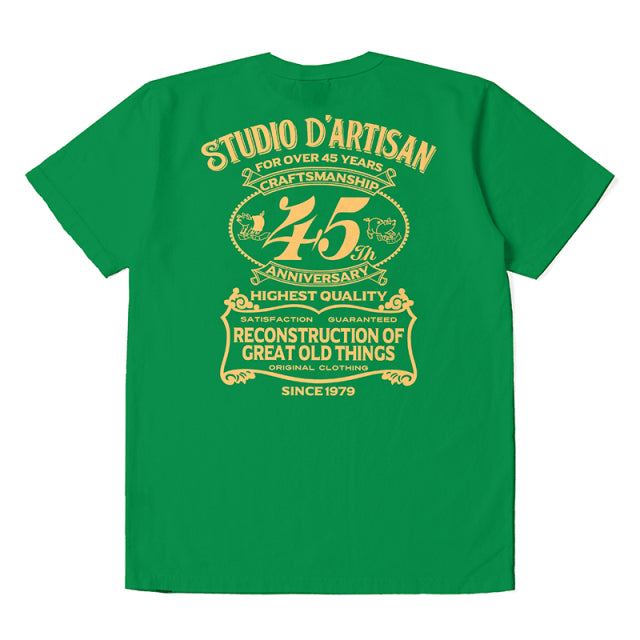 STUDIO D’ARTISAN ダルチザン 45周年記念 半袖Tシャツ USAコットンプリントTシャツ SP-095