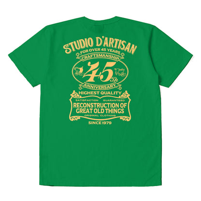 STUDIO D'ARTISAN 45 周年短袖 T 恤美国棉印花 T 恤 SP-095