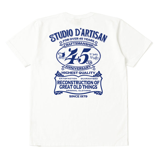 STUDIO D'ARTISAN 45 周年短袖 T 恤美国棉印花 T 恤 SP-095